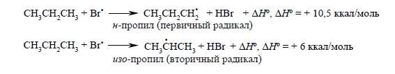 Галогенирование гомологов метана