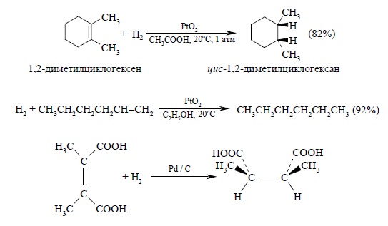 Гидрирование алкенов